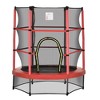 APRILSOUL Red 5FT Kids Trampoline with Enclosure Net, Safety Pad and Steel Frame for Indoor and Outdoor, Toddler Round Bouncer for Age 3 to 6 Years - 2 of 4