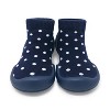Komuello Toddler Girl First Walk Sock Shoes - Dotty Navy - 4 of 4