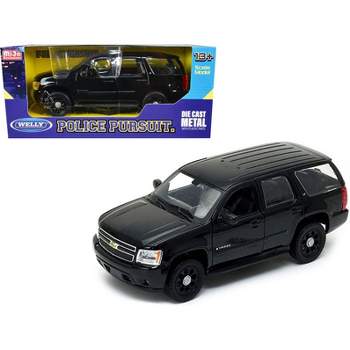 2008 Chevrolet Tahoe Unmarked Police Car Black 1/24 Diecast Model Car by Welly