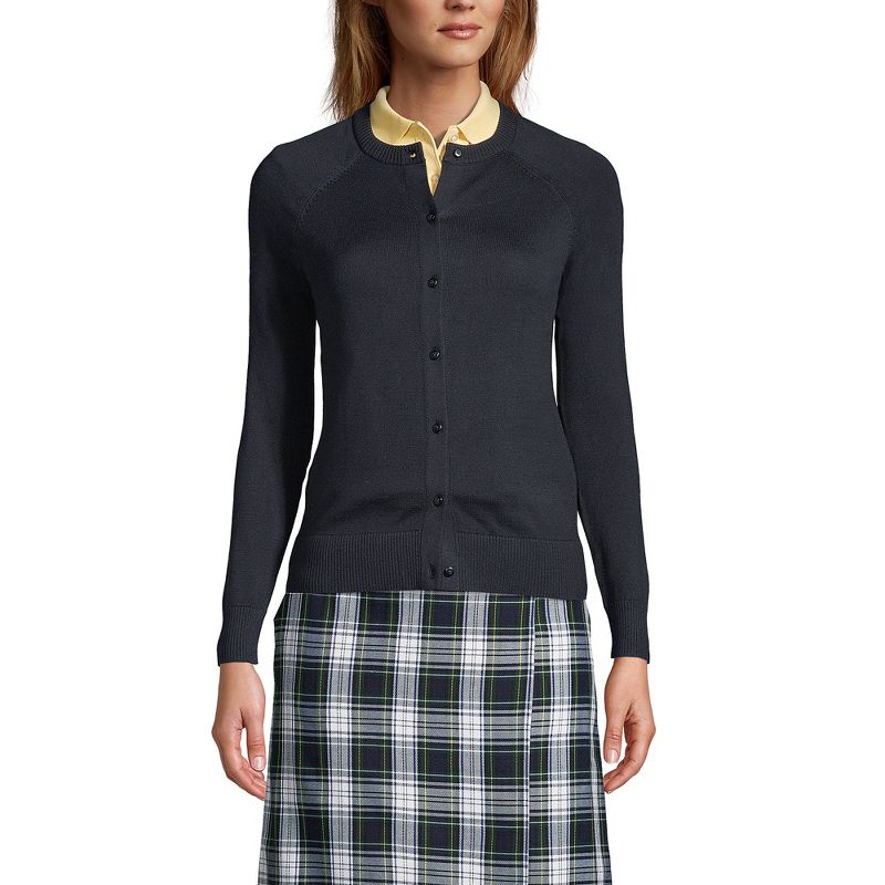 School Uniform Young Women's Cotton Modal Cardigan Sweater, 2 of 3