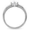 Slickblue Women's Polished Stainless Steel Solitaire Ring with Clear CZ, Marquise Design, Size 5-10 - 4 of 4