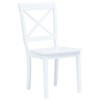 vidaXL Dining Chairs, 4 Pcs, White Solid Rubber Wood - 2 of 4