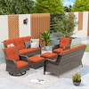 UPTION 6-Piece Wicker Patio Conversation Set Rattan Seating Set - 4 of 4