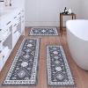 DOMETOUR Farmhouse Kitchen Rugs 3 Piece Set,Non Slip Machine Washable Kitchen Mats,Boho Vintage Kitchen Carpet - 2 of 4