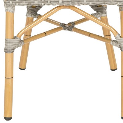 Tropical Flair Gray PE Wicker and Faux Bamboo Side Chairs (Set of 2)