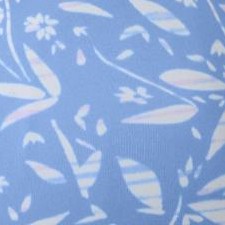 french blue batik floral