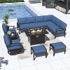 ALAULM Patio Furniture Set 10-Piece Aluminum Sectional Sofa with Armrest, Modern Outdoor Conversation Set - 2 of 4