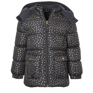 Pink Platinum Little Girl Foil Print Puffer Jacket - 1 of 2