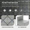 7 Piece Outdoor Patio PE Rattan Sofa Set, Wicker Patio Set w/Thick Cushions & Glass Top Coffee Table, for Garden, Balcony, Porch - 3 of 4