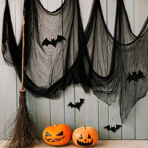 Wrapables 197 x 84.5 Inch Halloween Gauze Black Creepy Cloth - 1 of 4
