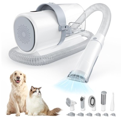 Aukfa 5-in-1 Dog/Cat Grooming Kit， 2.5L Pet Hair Vacuum & Electric Clippers for Effortless At-Home Care