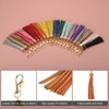 Unique Bargains PU Leather Keychain with Lobster Swivel Crafts Tassels 18 Pcs - 4 of 4