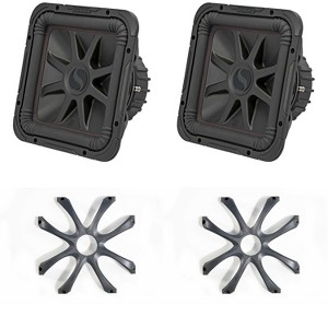 Kicker (2) 45L7R122 L7R 12-Inch (30cm) Subwoofer, Dual Voice Coil, 2-Ohm w/ Cast Aluminum Grill Bundle - 1 of 4