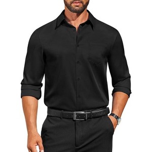 black fitted wrap dress Black Satin Wrap Mini Dress M main image 0