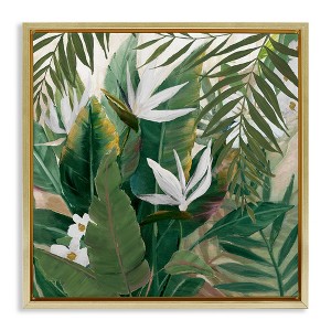 Stupell Industries Tropical Birds Of Paradise Plant Floating Frame Canvas Art - 1 of 4