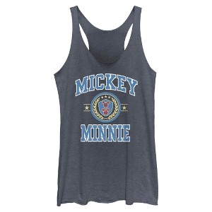 Womens Mickey & Friends Duo College Badge Racerback Tank - 1 of 4