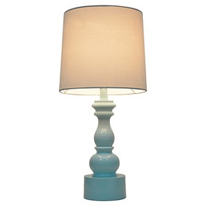 Turned Table Lamp with Touch On/Off Aqua - Pillowfort , Size: Lamp Only, Blue