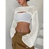 Coolmee Womens Crochet Shrug Hollow Out Bolero Shrug See Through Cropped Knit Sweater Top - 3 of 4