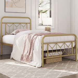 Yaheetech Vintage Metal Bed Frame with Headboard - 1 of 4