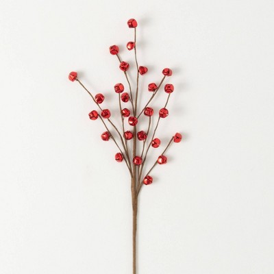 26"H Sullivans Artificial Christmas Red Jingle Bell Spray, Indoor Christmas Decor