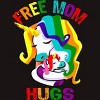 Adult Design By Humans Free Mom Hugs Unicorn Pride By Avocato T-Shirt - 2 of 2