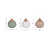 Sagebrook Home Set of 3 Glazed Bud Vases Group of Ceramic Flower Vases Decorative Table - 4 of 4