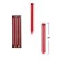Storied Home 2-Piece Tall Unscented Package Shaped Taper Candles in Box, Pink and Red - 2 of 2
