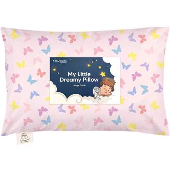 KeaBabies Toddler Pillow with Pillowcase, 13X18 Soft Organic Cotton Toddler Pillows for Sleeping, Kids Travel Pillow Age 2-5