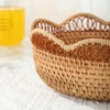 BRINJOY Handmade Rattan Storage Basket with Handles, Set of 2 - 4 of 4