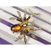 Anna-Kaci Women's Crystal Spider Brooch Pin with Blue Gemstone Accents - 3 of 4