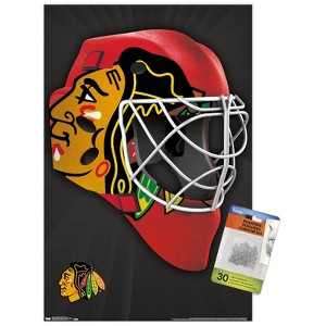 Trends International NHL Chicago Blackhawks - Mask 16 Unframed Wall Poster Prints - 1 of 4