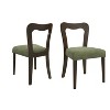 Okak Set of 2 Upholstered Heart-Shaped Hollow Back Dining Chair Without Arm,Wooden Accent Dining Chairs for Dining Room,Kitchen - 2 of 4