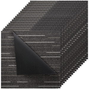 VEVOR Carpet Tiles Reusable 24x24 inch, 24 PCS Modular Carpet Square Rug, Commercial Floor Soft Padded for Seamless Cover 96sq.ft, Gray - 1 of 4