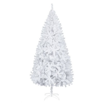 Flocked Christmas Tree Pre-Lit Artificial Christmas Tree with Lights, Tied Flocking Xmas Tree for Christmas Decoration Home Office Apartment Display