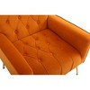 Velvet Modern Armchair with Ottoman - 4 of 4
