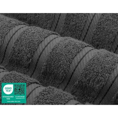 Gray 6-Piece Turkish Cotton Towel Set