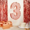 Blue Panda Rose Gold Pinata for 3rd Birthday Party, Number 3 (Small) - 2 of 4