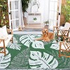 Waterproof Outdoor Reversible Rug, Boho Leaves Plastic Straw Mat for Patio, RV, Deck, or Beach - 2 of 4