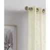 Dainty Home Rita 2-pack Linen Textured Grommet Window Panels With 3d Chenille Floral Embroidery - 2 of 4