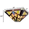 Chloe Lighting Vincent Mission Tiffany-Style Blackish Bronze 1 Light Wall Sconce 12" Wide - 4 of 4