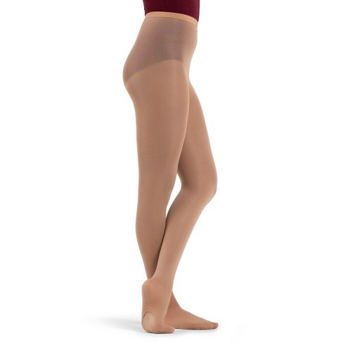 Capezio girls Hold & Stretch Footless Socks athletic dance tights