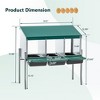 Kumasinova 3/6/8/4-Bay Metal Chicken Nesting Box( with Legs),Galvanized Steel Laying Box for Hens,Poultry Supplies with Egg Protection,Green - 2 of 4