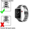 Worryfree Gadgets Stainless Steel Two Tone Classic Band for Apple Watch 42/44/45/49mm - 4 of 4