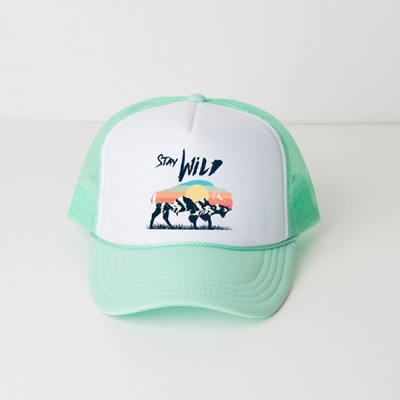 Simply Sage Market Stay Wild Buffalo Adult Foam Trucker Hat