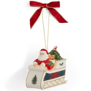 Spode Christmas Tree Santa In Sleigh Ornament - 4" - 1 of 4