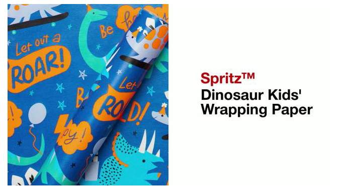 Dinosaur Kids&#39; Wrapping Paper - Spritz&#8482;, 2 of 6, play video