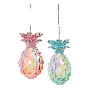 Gallerie II Sparkle Pineapple Ornament, Set of 2 - 1 of 2
