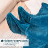PAVILIA Wearable Blanket with Sleeves and Foot Pockets, Fleece Warm Snuggle Pocket Sleeved Throw for Women Men Adults - 2 of 4