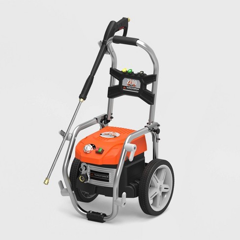 Yard Force 2200 Psi 1 2 Gpm Cold Water Liquid Cooled Electric Pressure Washer With Live Hose Reel And Bonus Turbo Nozzle Yf2200lc The Home Depot