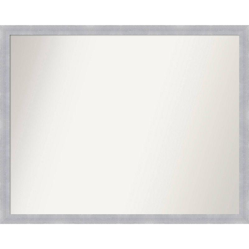 30&#34; x 24&#34; Non-Beveled Grace Narrow Bathroom Wall Mirror Brushed Nickel - Amanti Art, 1 of 11